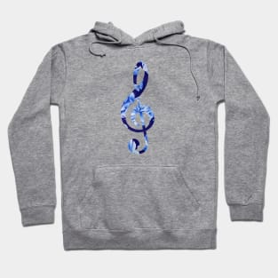 Floral Treble Clef Hoodie